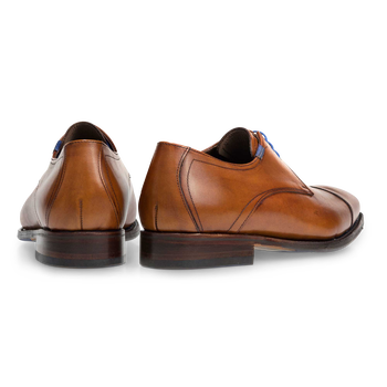 Schn&uuml;rschuh Kalbsleder cognac