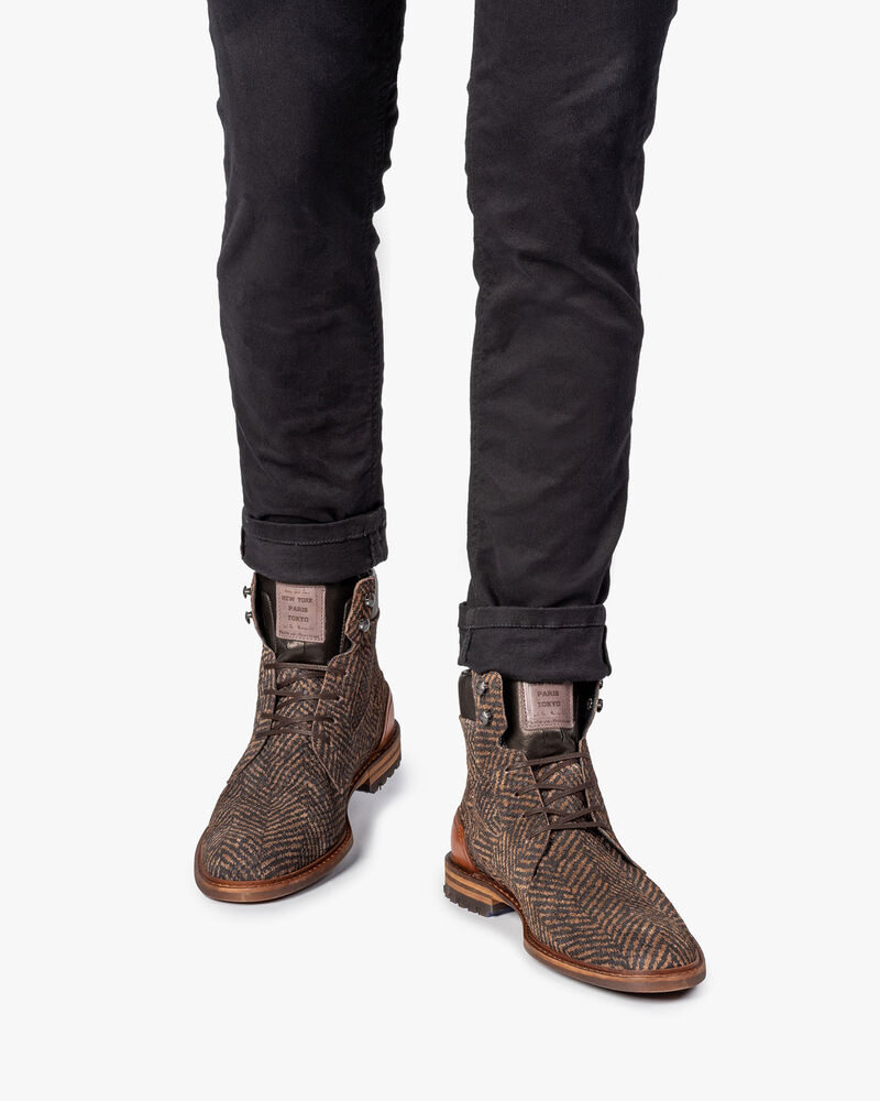 Crepi Stiefel braun mit Print