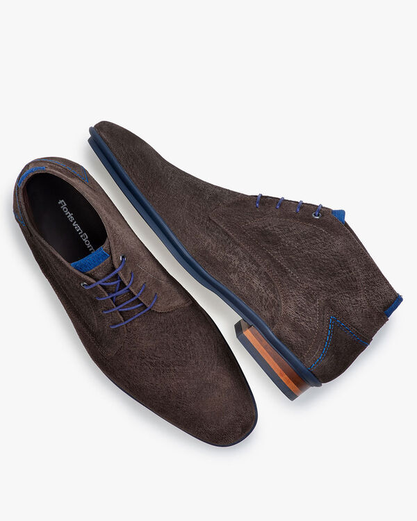 Schn&uuml;rstiefel braun Wildleder