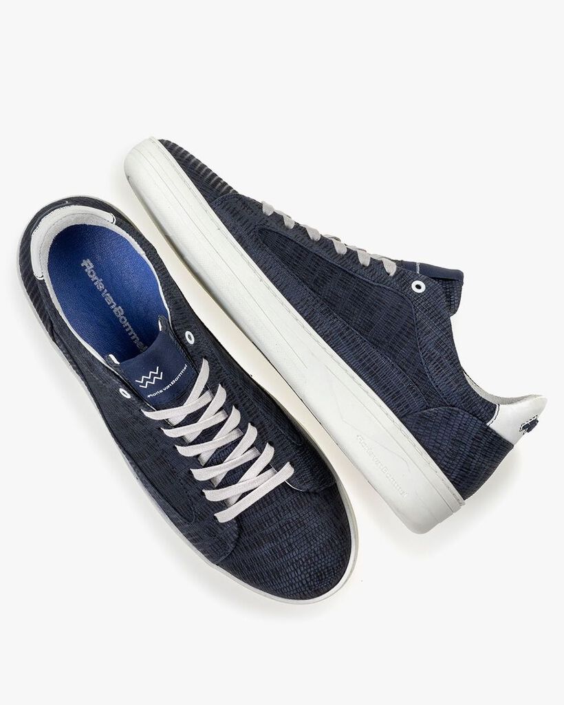 Sneaker mit Print dunkelblau