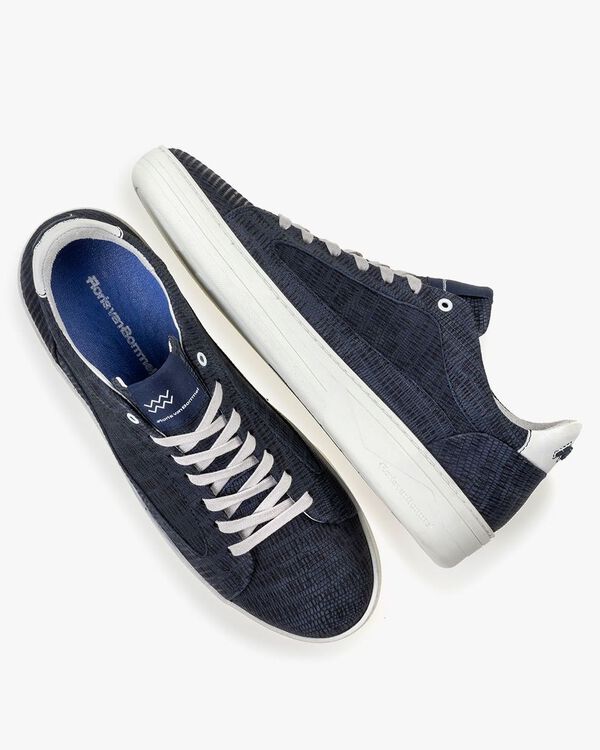 Sneaker mit Print dunkelblau