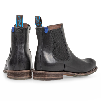 Mit Lammfell gef&uuml;tterter Chelsea Boot schwarz
