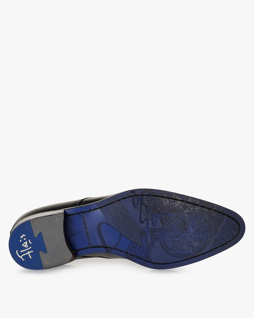 Schn&uuml;rschuh Metallic-Print bronze