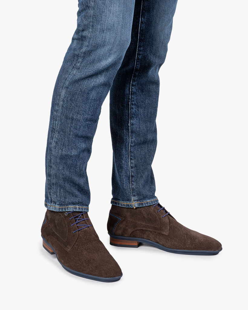 Schn&uuml;rstiefel braun Wildleder