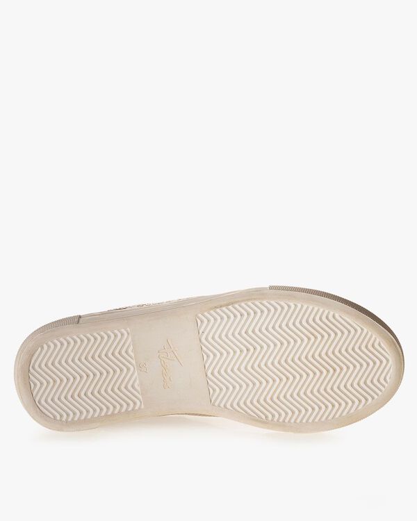 Sneaker Metallic-Print taupe