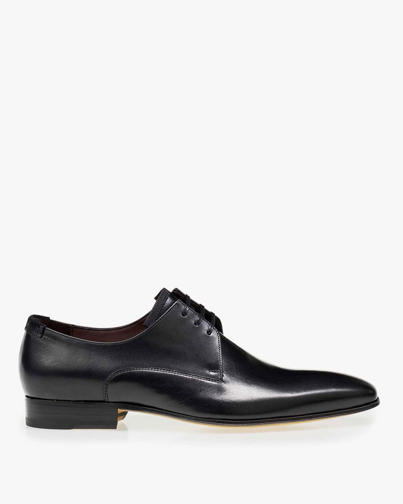 Schn&uuml;rschuh Kalbsleder schwarz