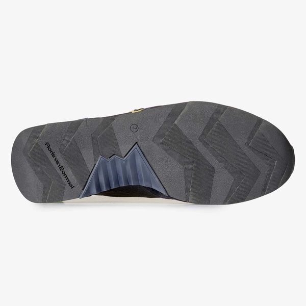 Blue / grey sneaker with yellow details