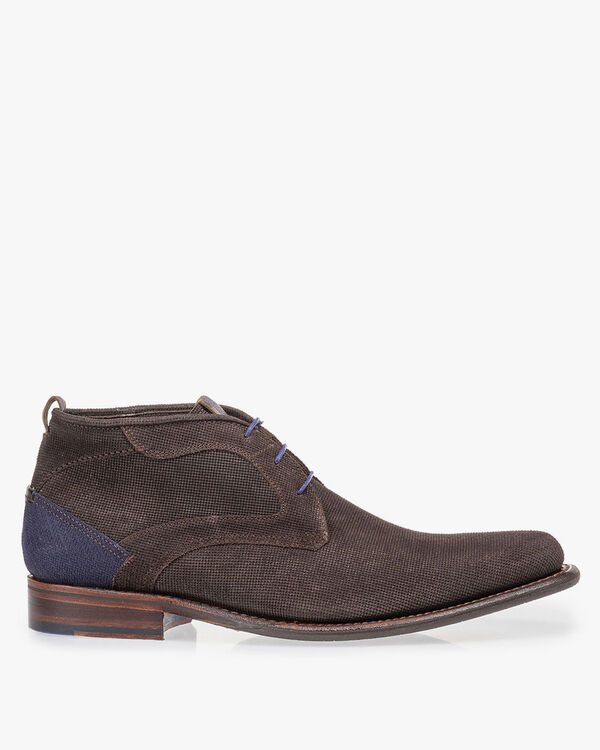 Schn&uuml;rstiefel braun Wildleder