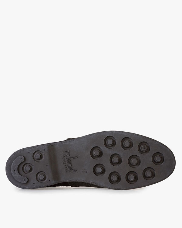 Halbhoher Wildleder Schn&uuml;rstiefel