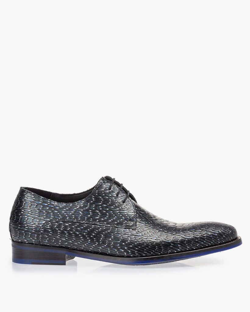 Schn&uuml;rschuh metallic dunkelgr&uuml;n	