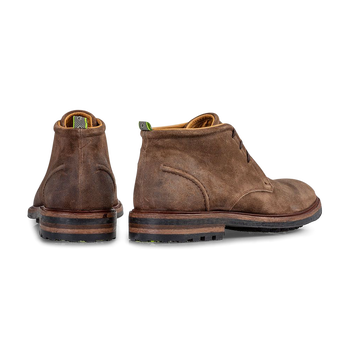 Lace boot suede cognac