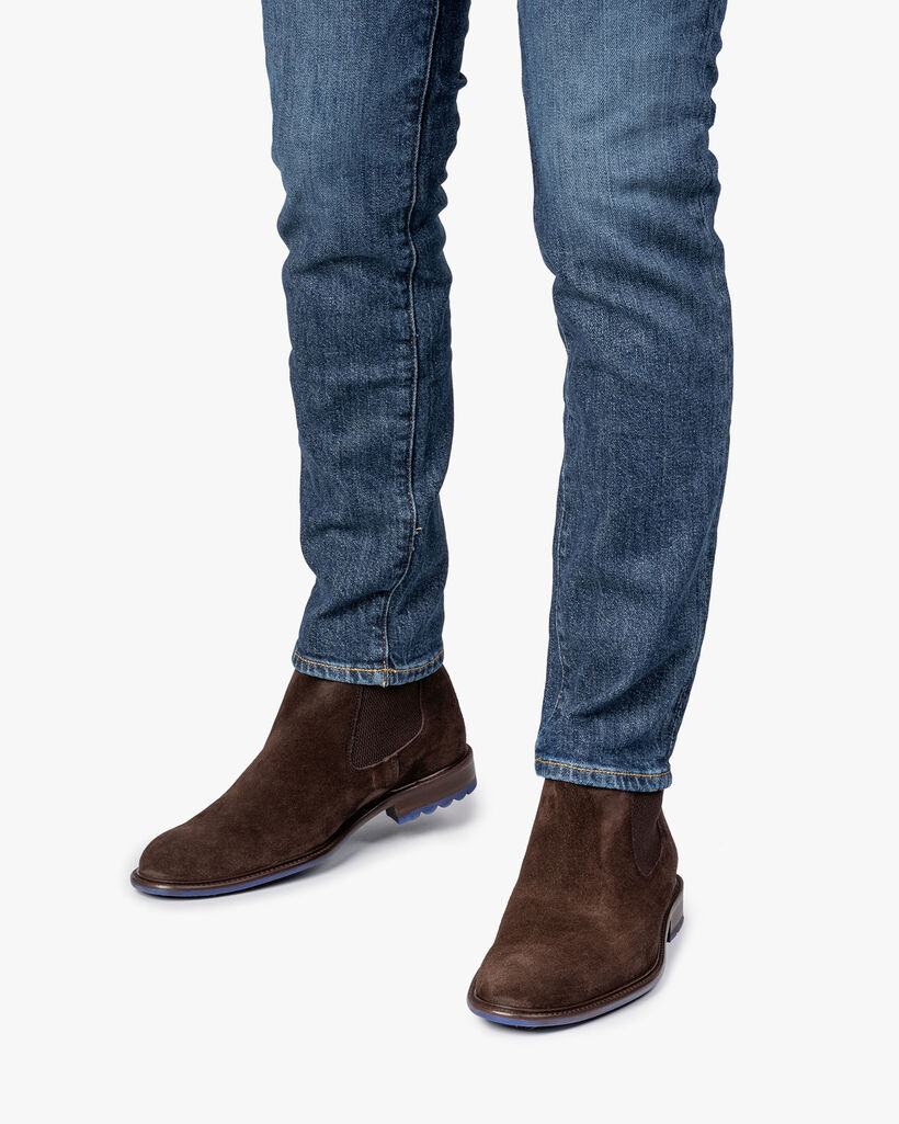 Dunkelbrauner Chelsea Boot Wildleder