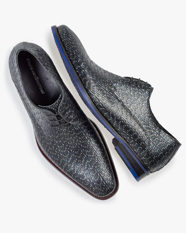 Schn&uuml;rschuh metallic dunkelgr&uuml;n	