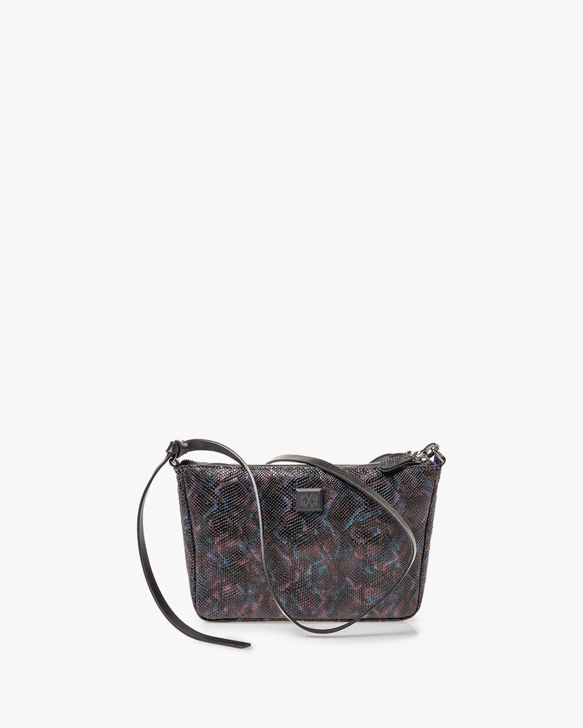 Tasche Krokoprint blau