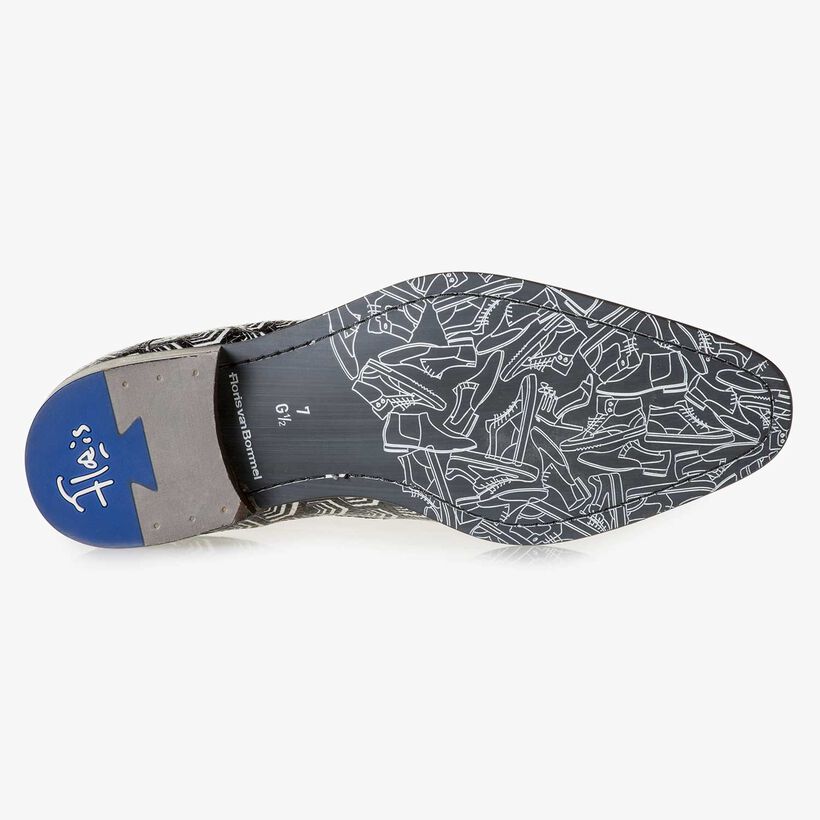 Kalbsleder-Schn&uuml;rschuh mit Print