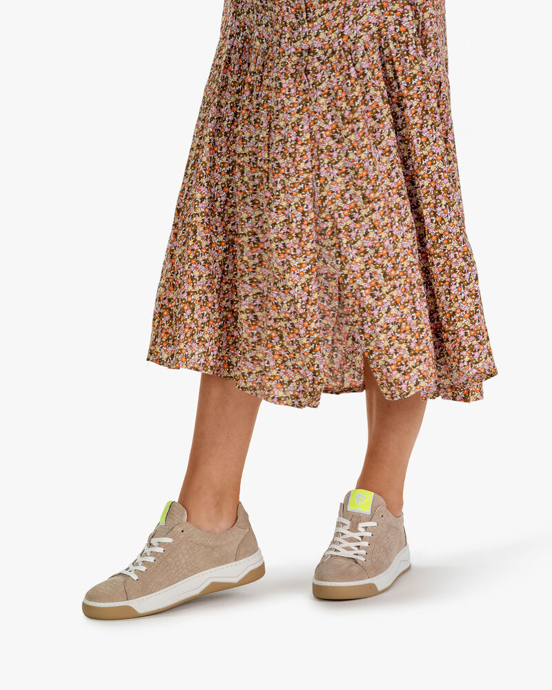 Sneaker Wildleder-Print beige