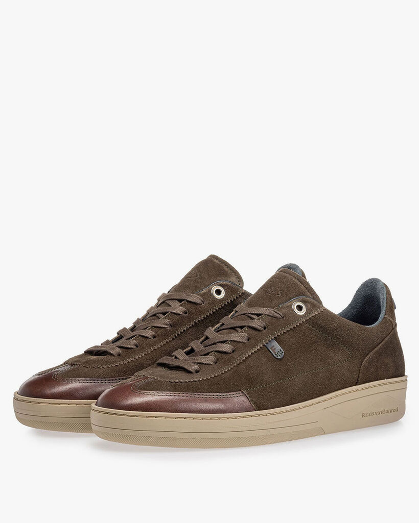 Sneaker Wildleder dunkelgr&uuml;n