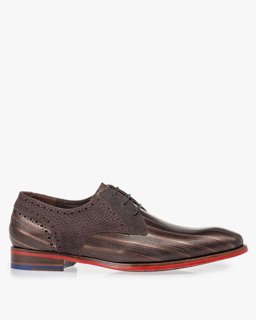 Schn&uuml;rschuh metallic bronze