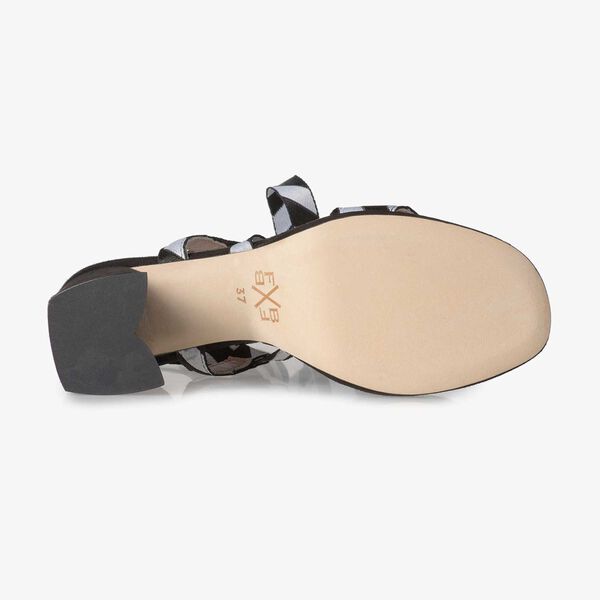 Black high-heeled sandal