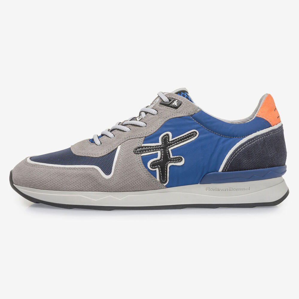 Grau-blauer Wildleder-Sneaker