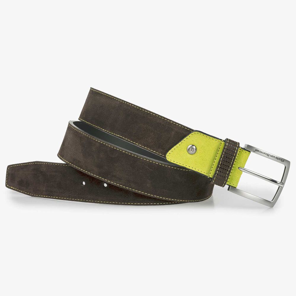 Brauner G&uuml;rtel mit gelber Details