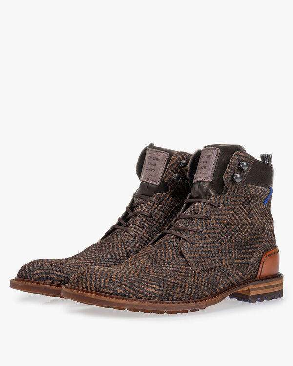 Crepi Stiefel braun mit Print