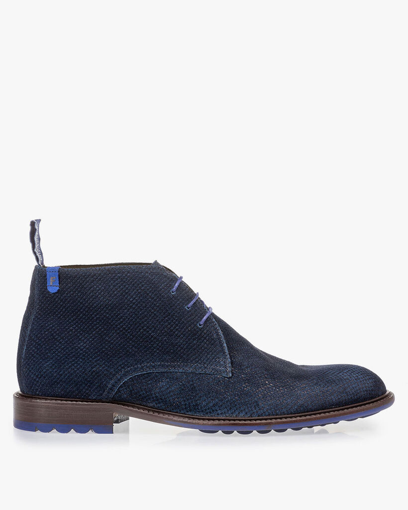 Stiefel dunkelblau mit Print
