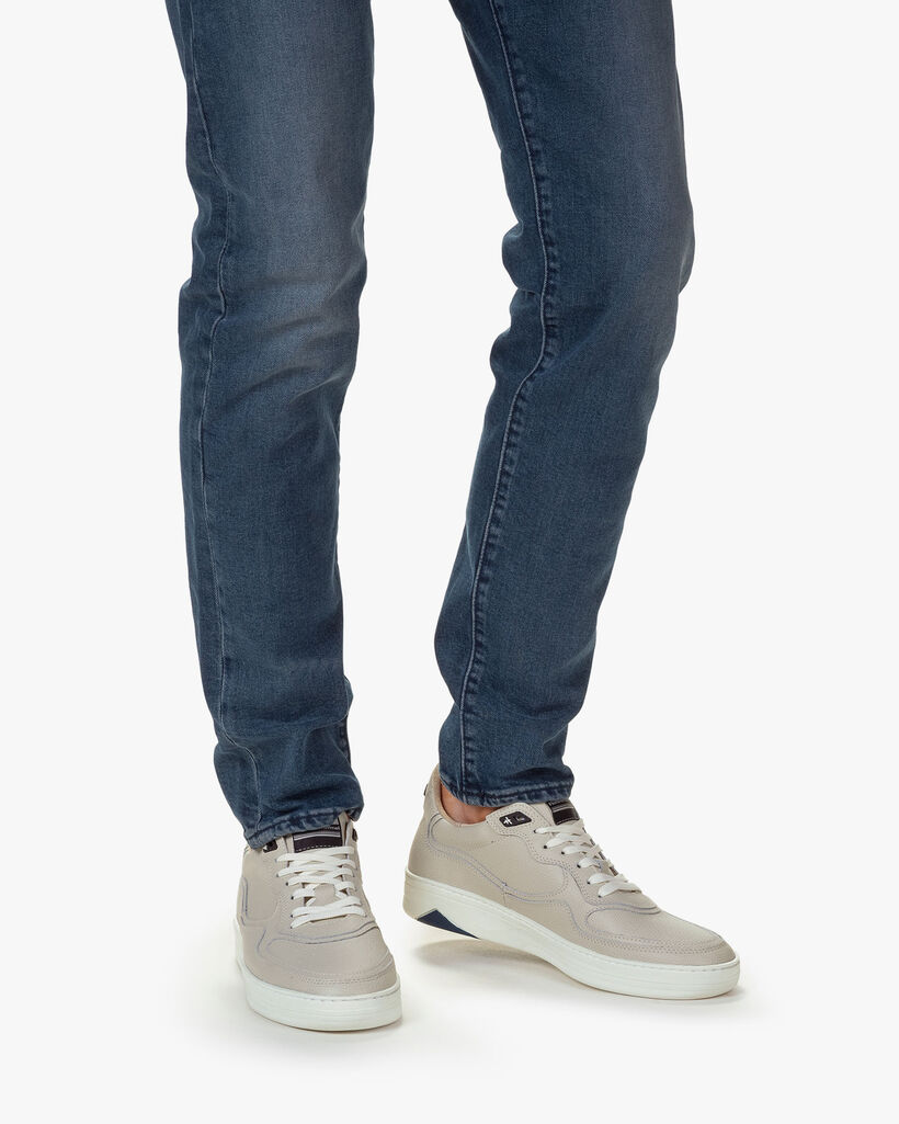 Sneaker Leder-Print natur