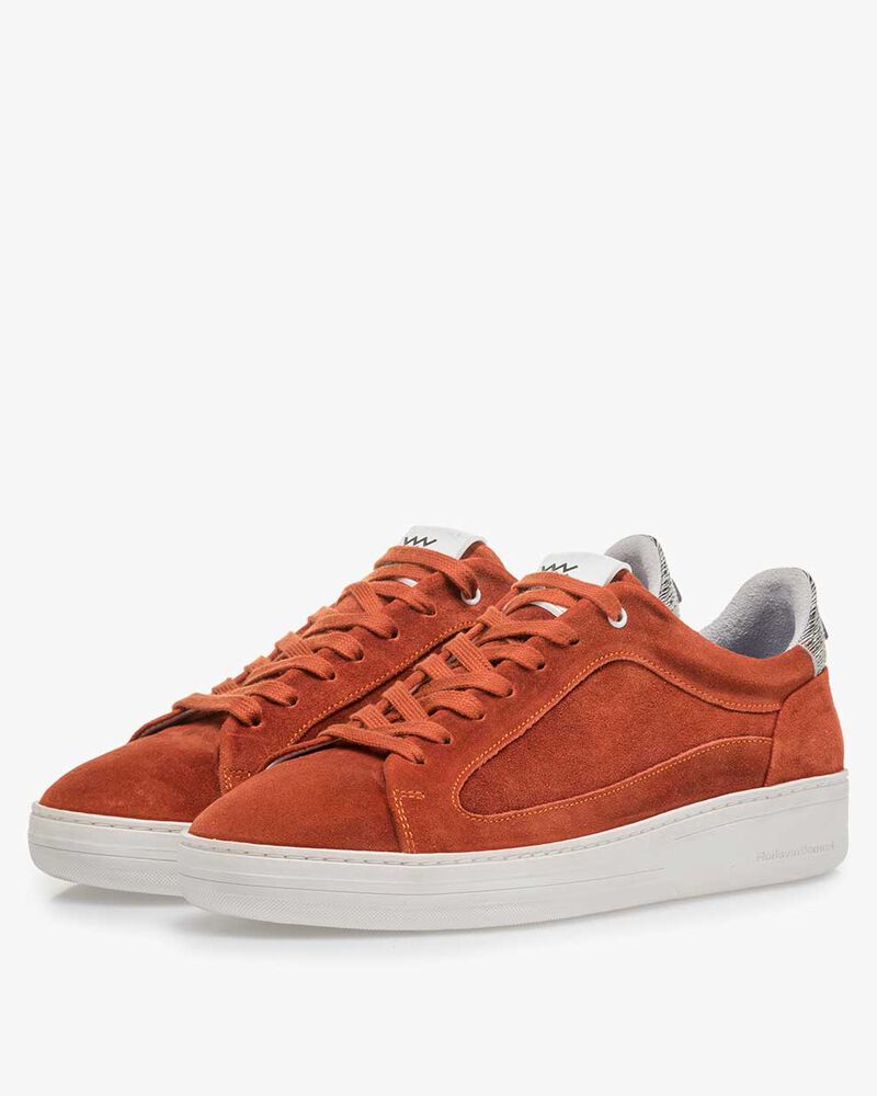 Orange-roter Wildleder-Sneaker