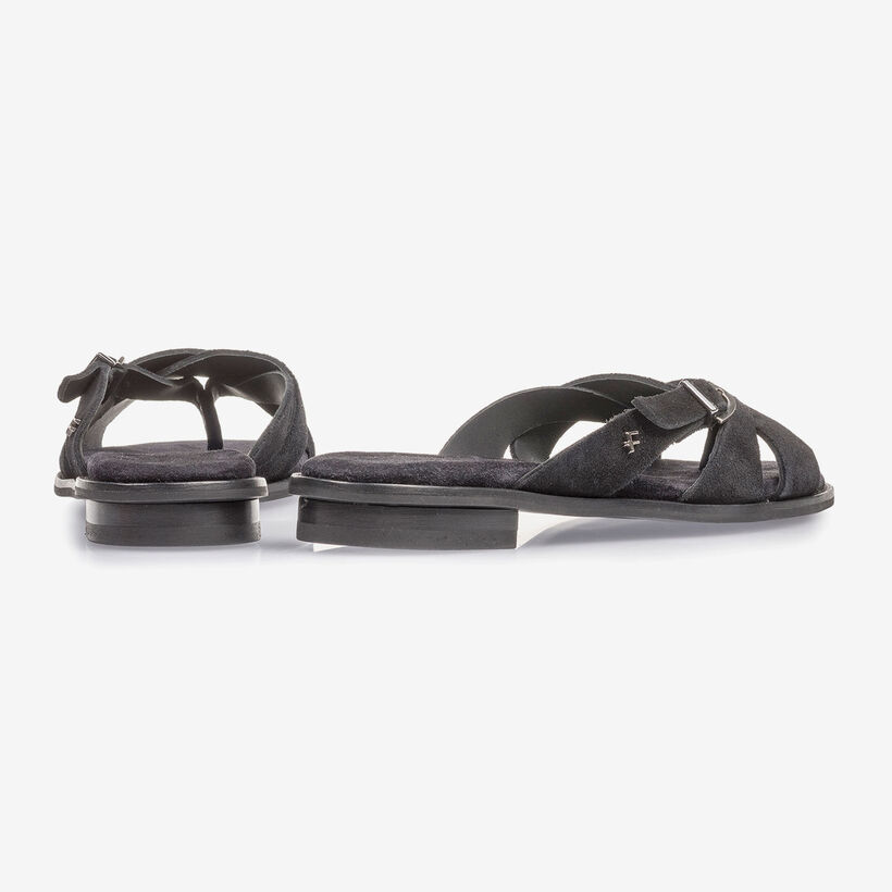 Schwarzer Wildleder-Slipper