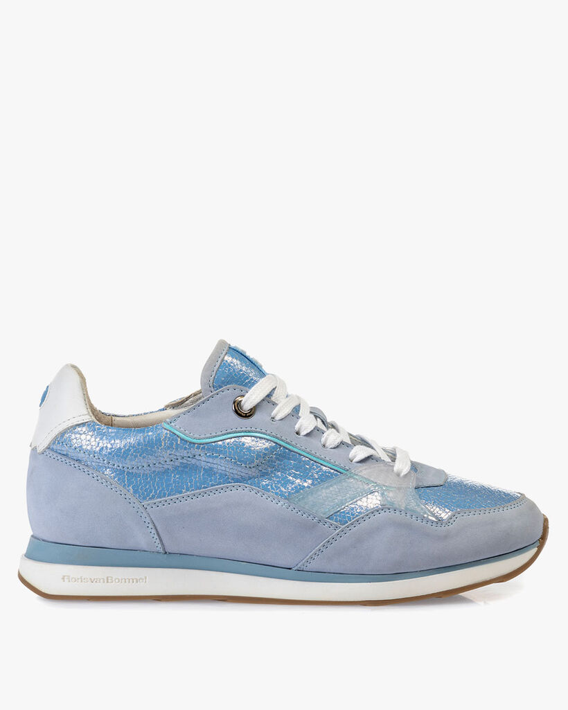 Sneaker Nubukleder hellblau