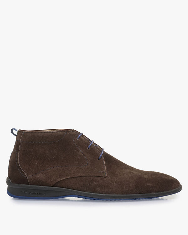 Brauner Wildleder-Schn&uuml;rstiefel