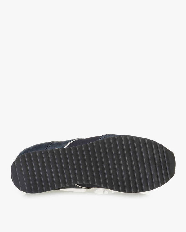 Dark blue nubuck leather sneaker