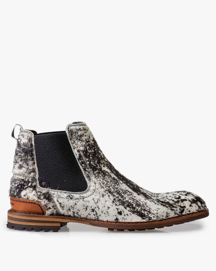 Chelsea boot pony style off-white