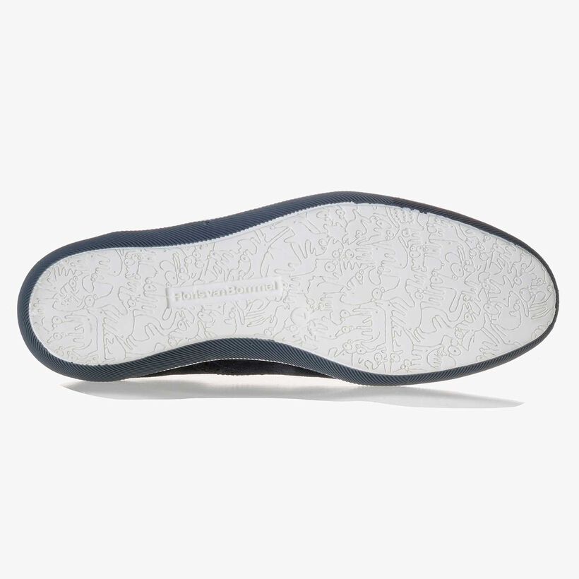 Dunkelblauer Wildleder Brogue-Schn&uuml;rschuh