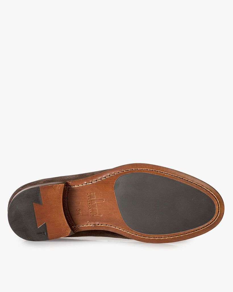 Dunkelbrauner Wildleder-Loafer