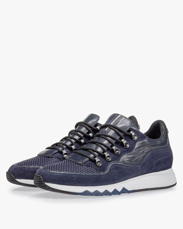 Sneaker mit Print dunkelblau