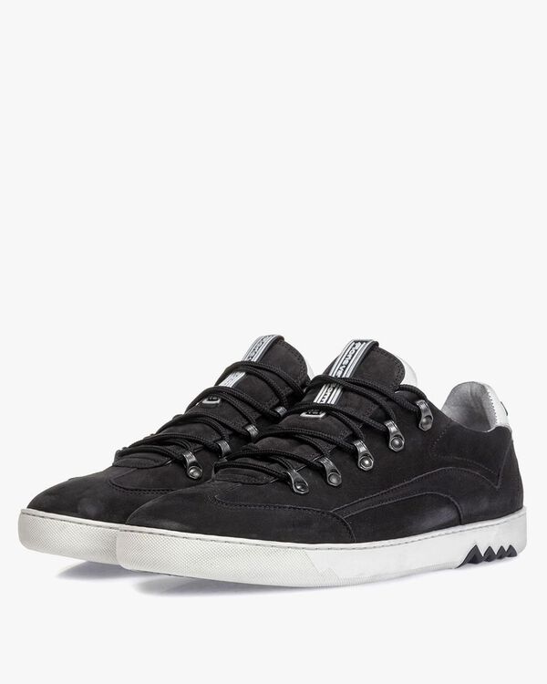Hiking-Sneaker Nubukleder schwarz