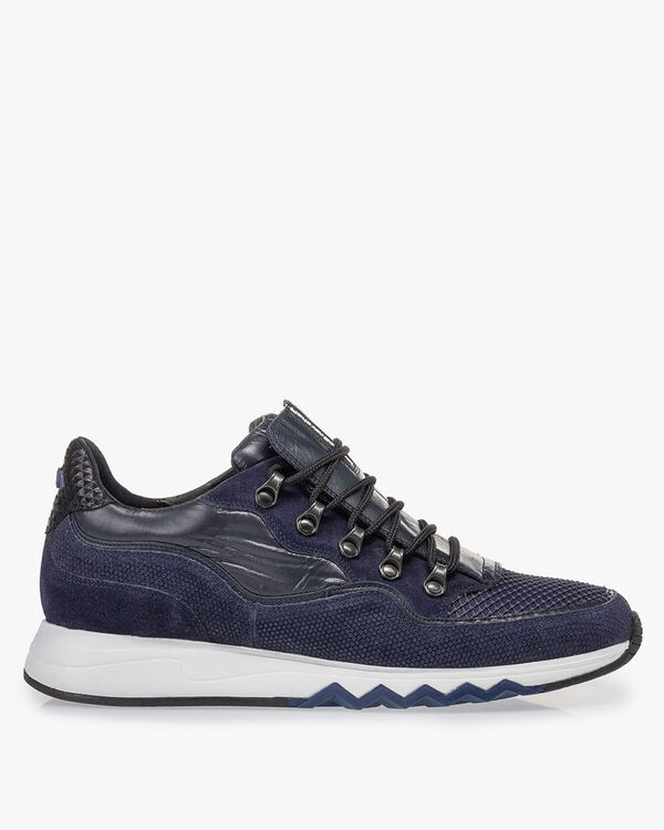Sneaker mit Print dunkelblau