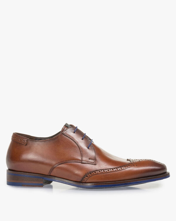 Cognacfarbener Schn&uuml;rschuh