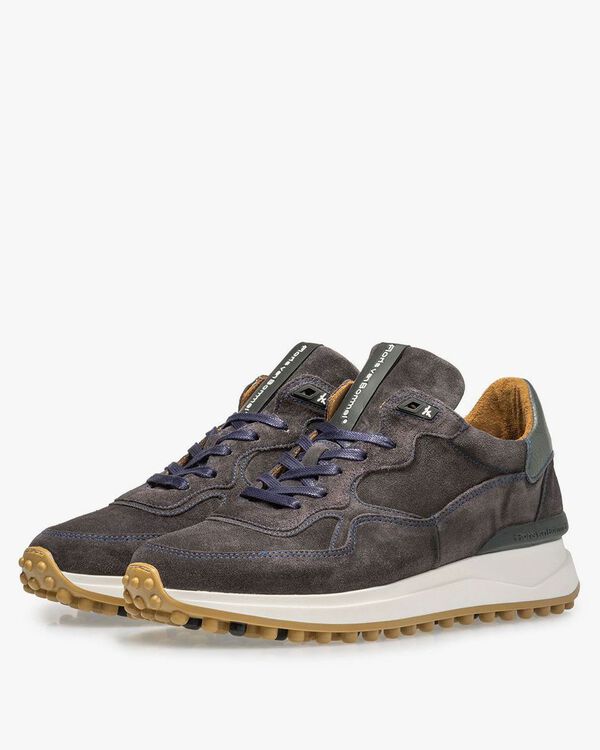 Dunkelgrauer Wildleder-Sneaker