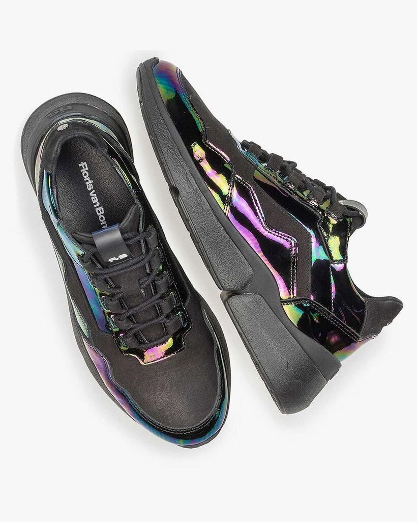 Mehrfarbiger Lackleder-Sneaker