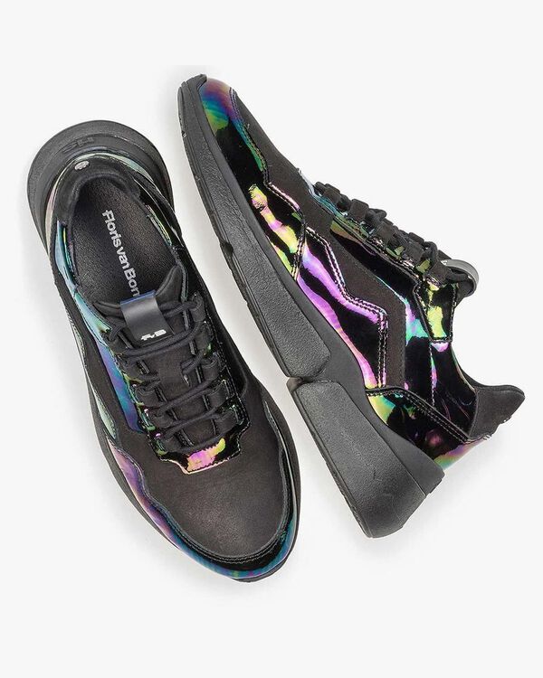 Mehrfarbiger Lackleder-Sneaker