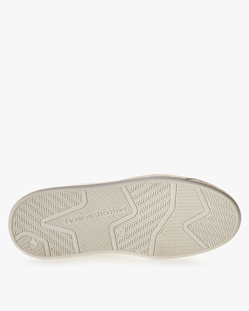 Sneaker printed leather black and white