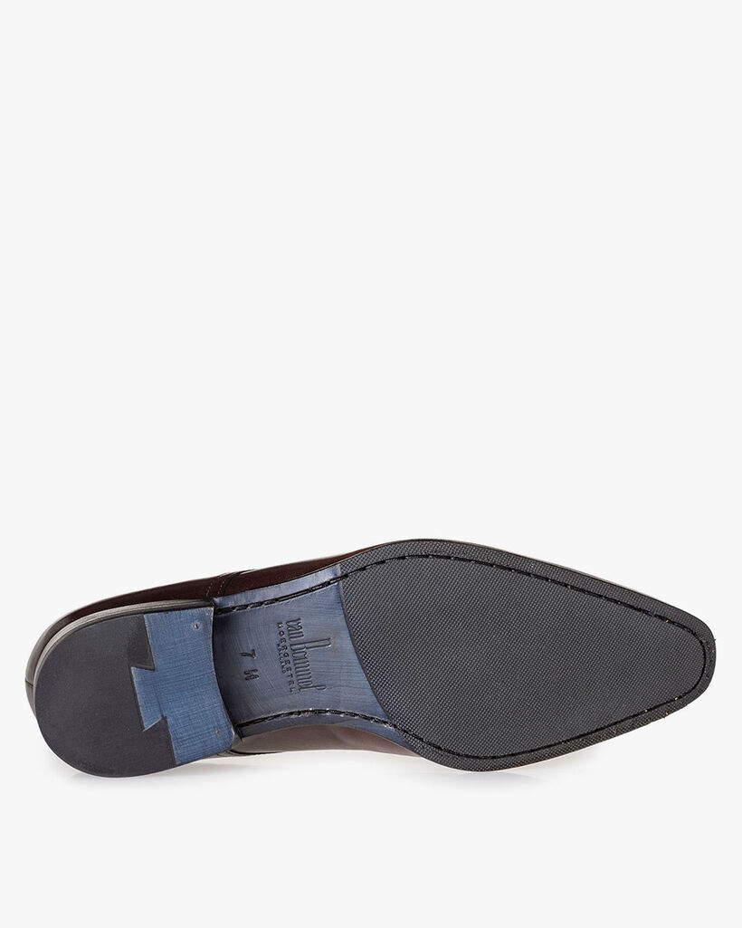 Kalbsleder-Schn&uuml;rschuh dunkelbraun