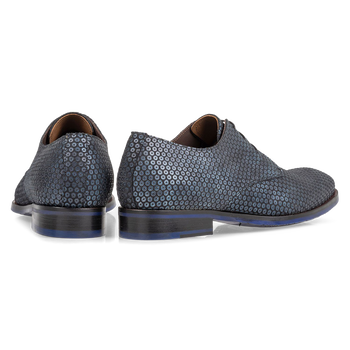Schn&uuml;rschuh dunkelblau mit Print