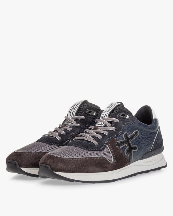 Sneaker Wildleder blau/gr&uuml;n