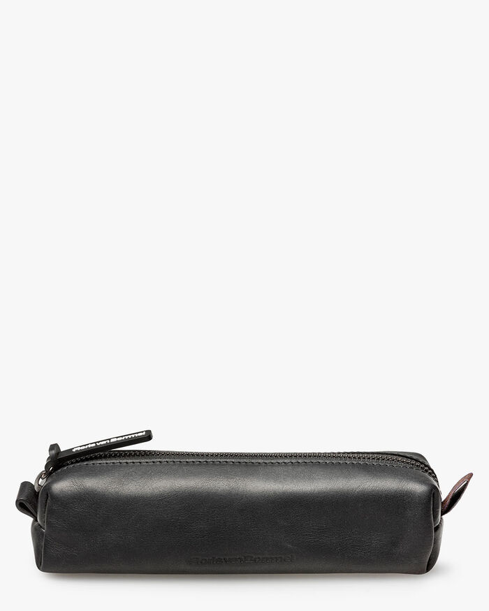 Pencil pounch leather black