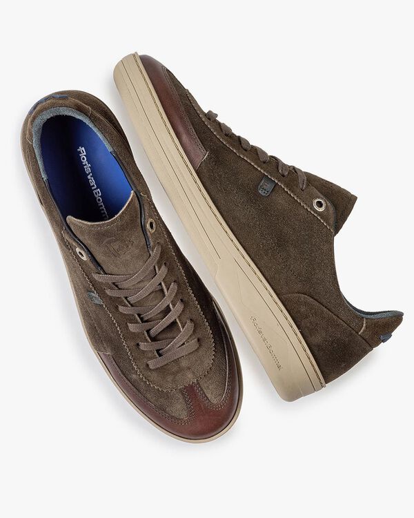 Sneaker Wildleder dunkelgr&uuml;n
