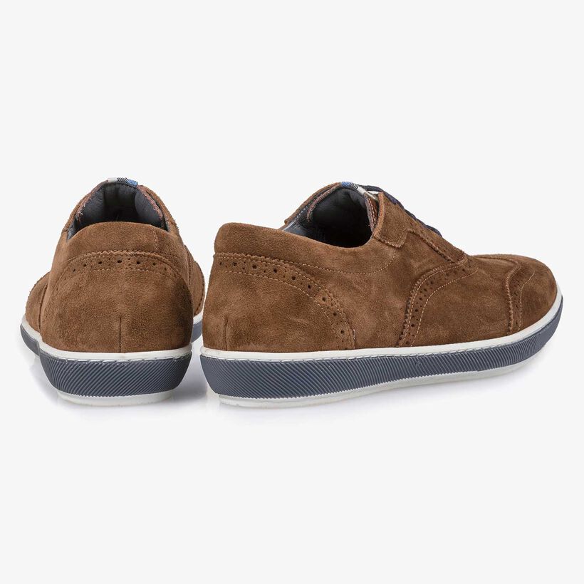Brauner Wildleder Brogue-Schn&uuml;rschuh